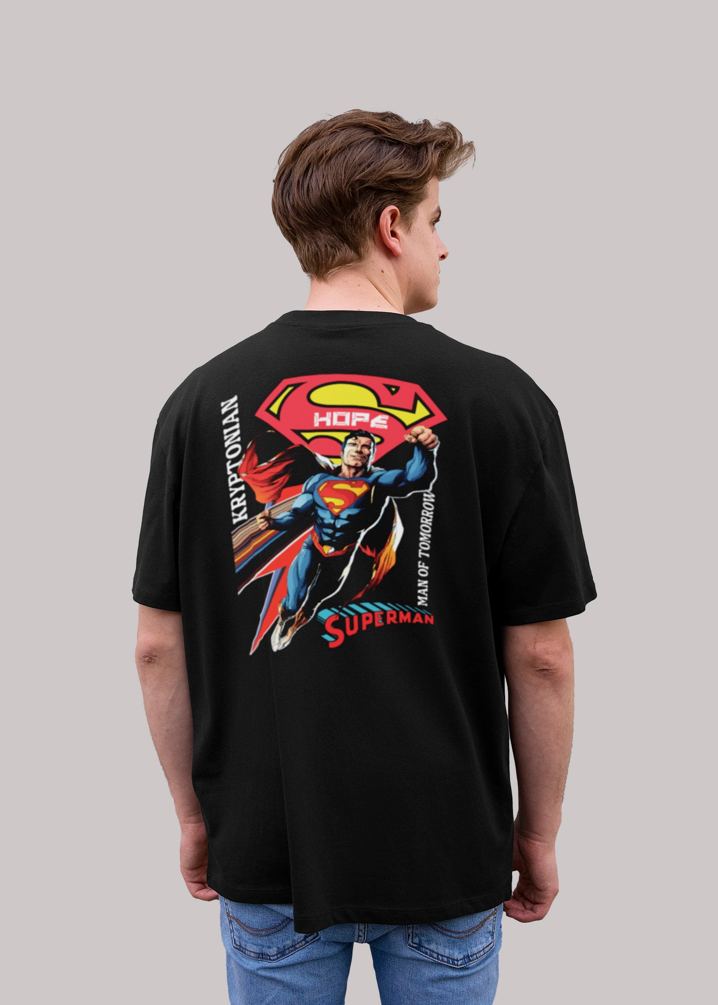 Superman Graphic Printed Oversized T-shirt