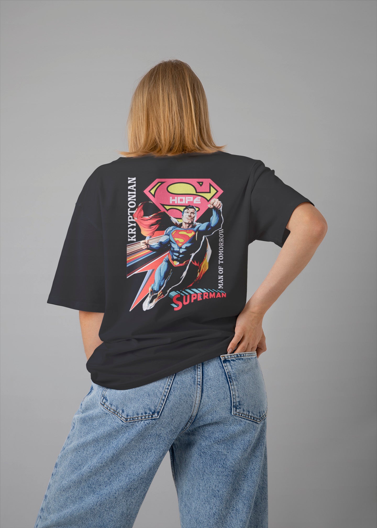 Superman Graphic Printed Oversized T-shirt