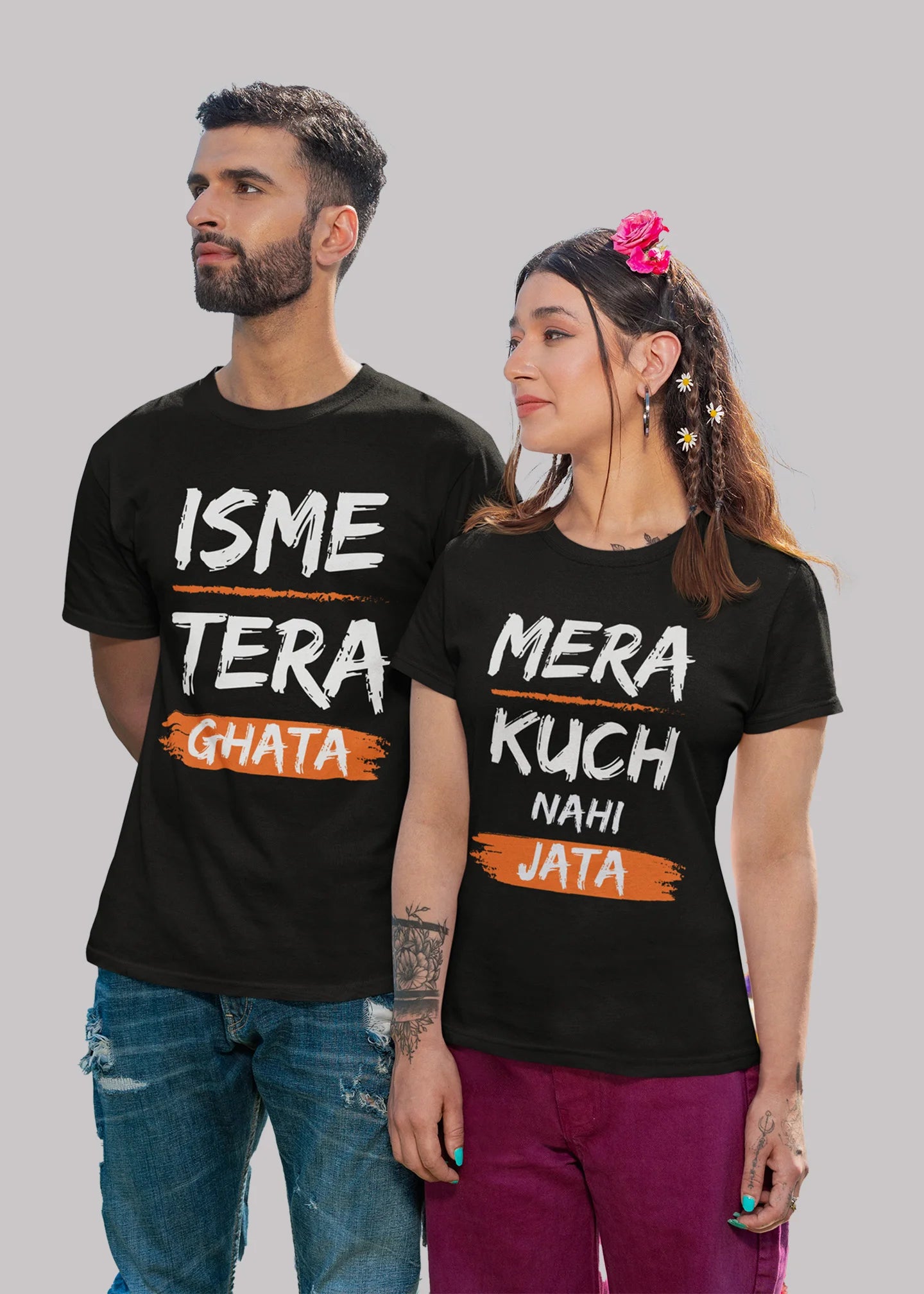 Tera Ghata Printed Couple T-shirt