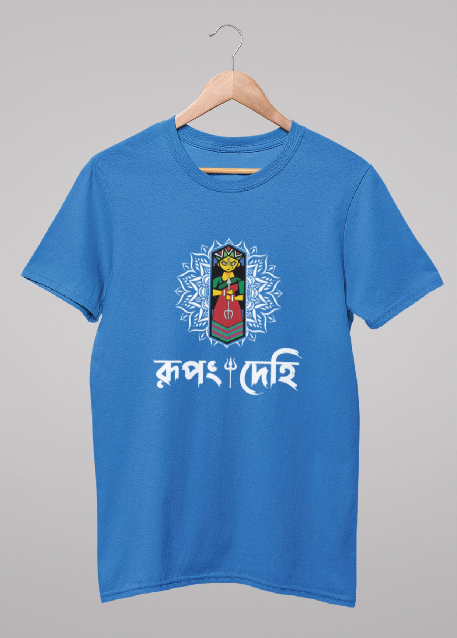 Rupang Dehi bengali Printed Half Sleeve Premium Cotton Unisex T-shirt