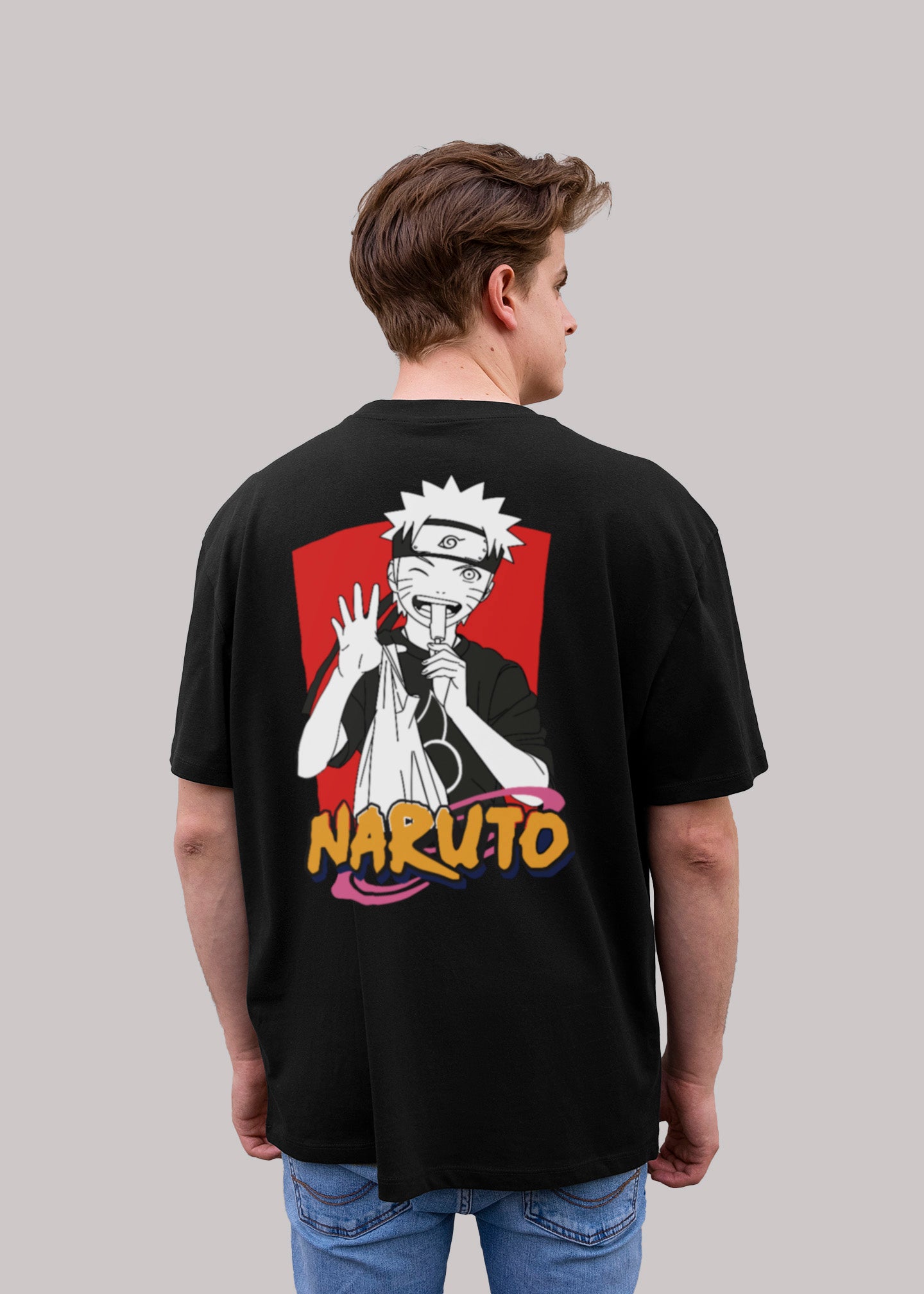 Naruto Graphic Printed Oversized T-shirt