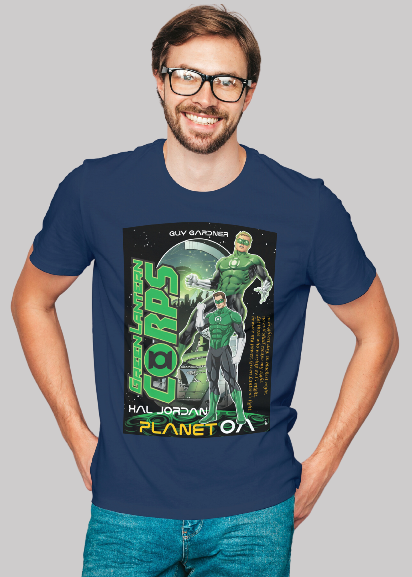 Green lantern Printed Half Sleeve Premium Cotton T-shirt For Men
