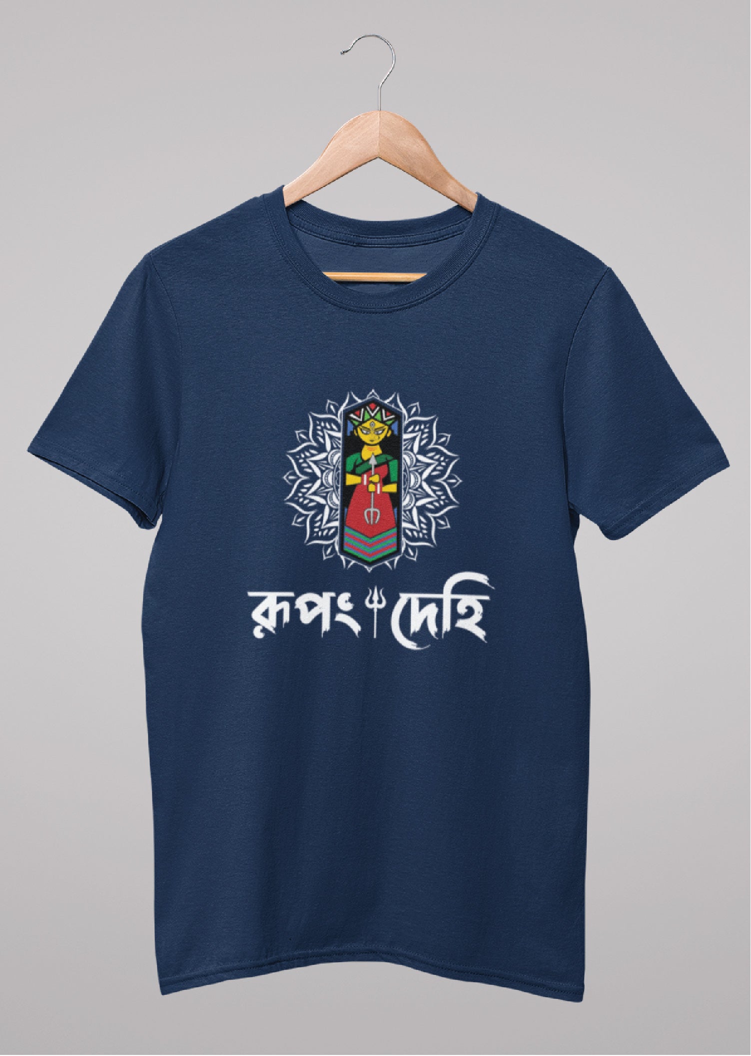 Rupang Dehi bengali Printed Half Sleeve Premium Cotton Unisex T-shirt