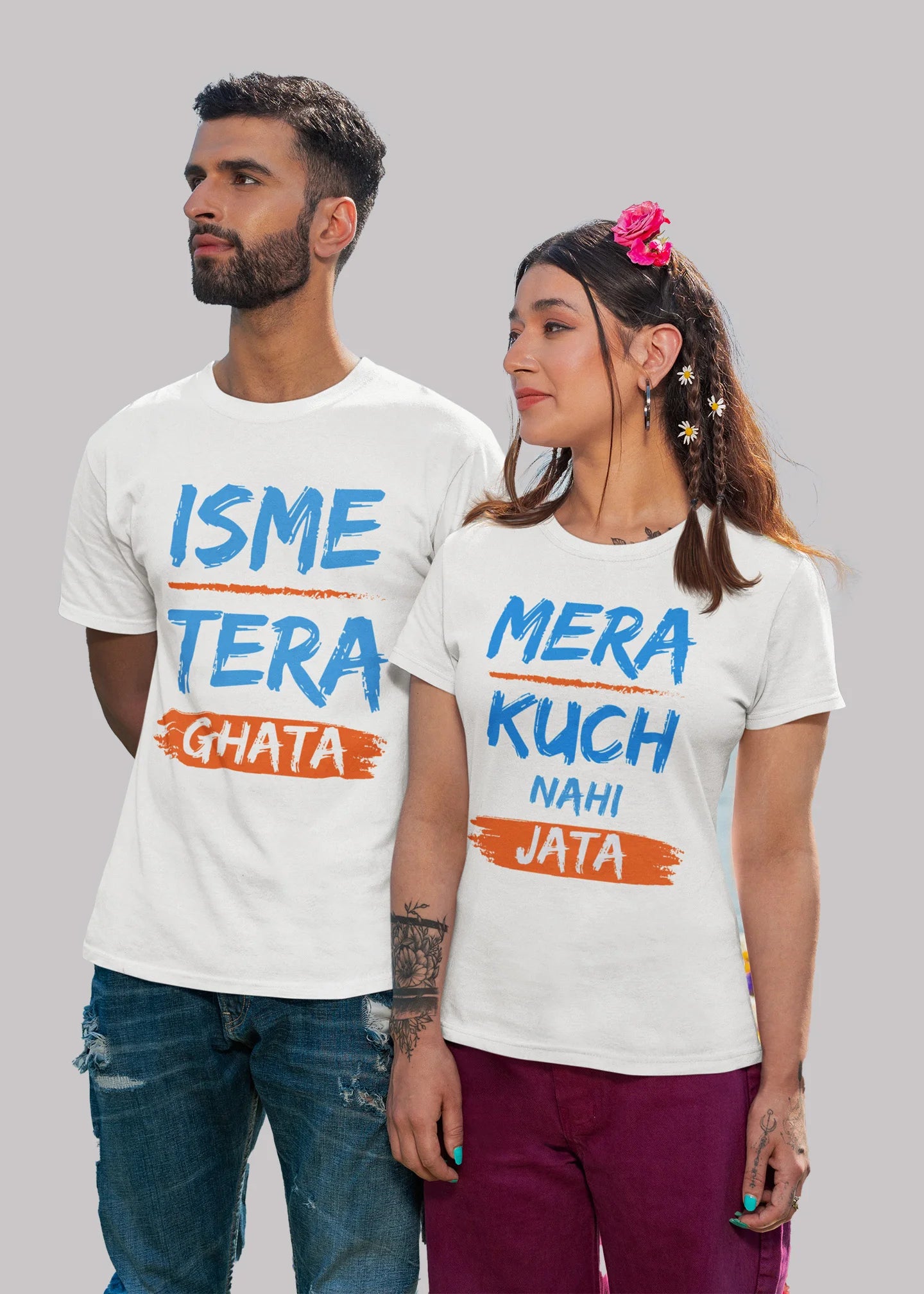 Tera Ghata Printed Couple T-shirt