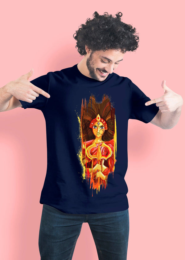 Goddess Durga Printed Half Sleeve Premium Cotton T-shirt
