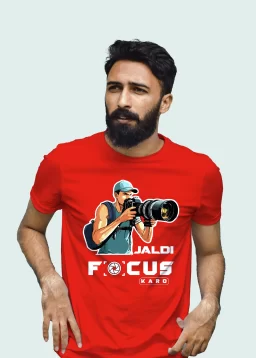 Camera man jaldi focus karo premium cotton unisex t shirts