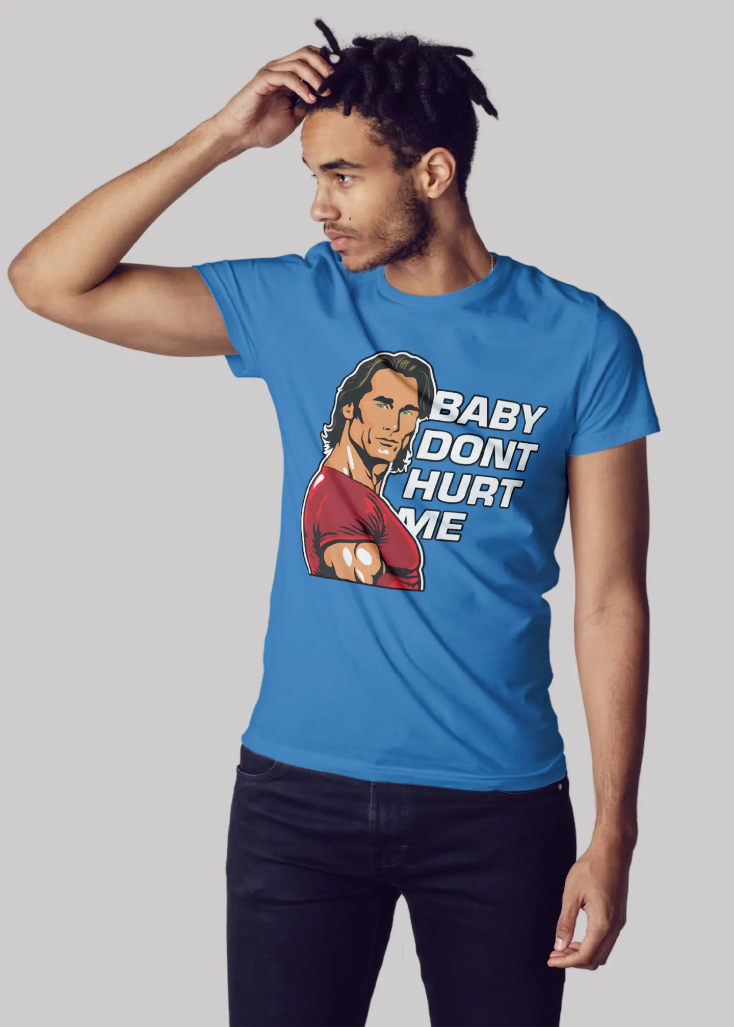 Baby don't hurt me Premium Cotton Unisex T-shirt - Image 4