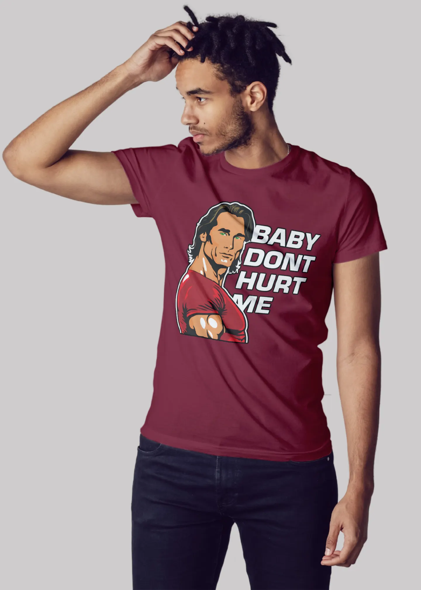 Baby don't hurt me Premium Cotton Unisex T-shirt - Image 5