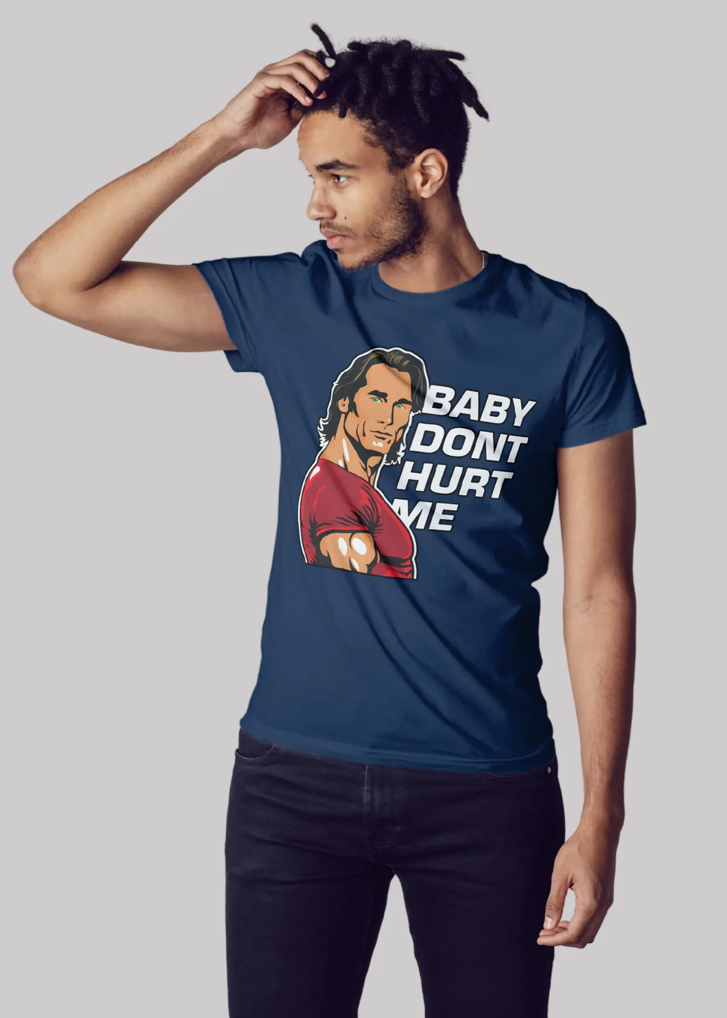 Baby don't hurt me Premium Cotton Unisex T-shirt - Image 6
