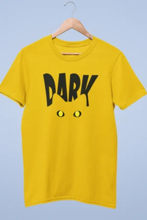 Dark cat premium cotton half sleeve unisex t shirts
