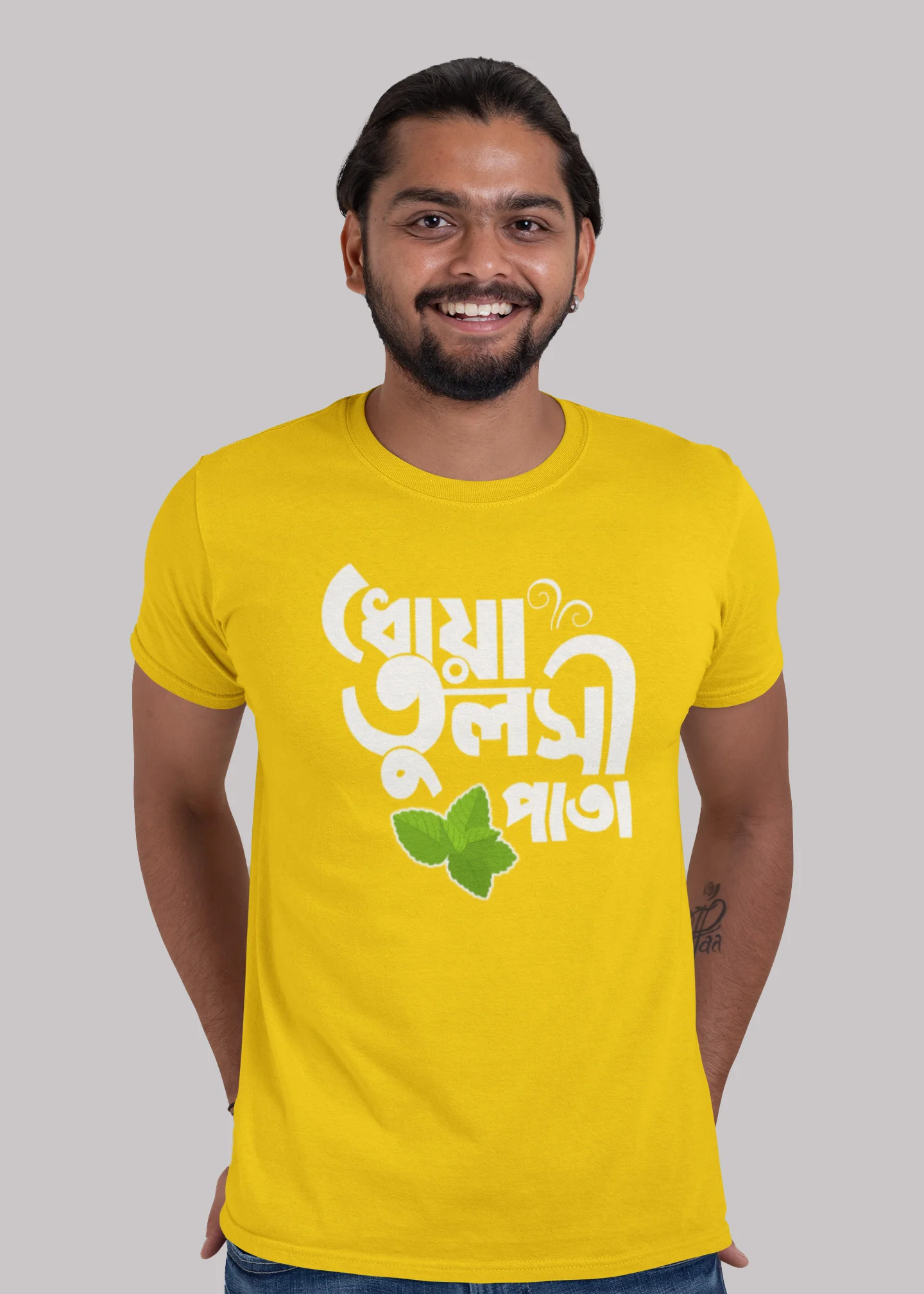 Dhoa tulsi pata premium cotton unisex tshirt On Sale - Image 8
