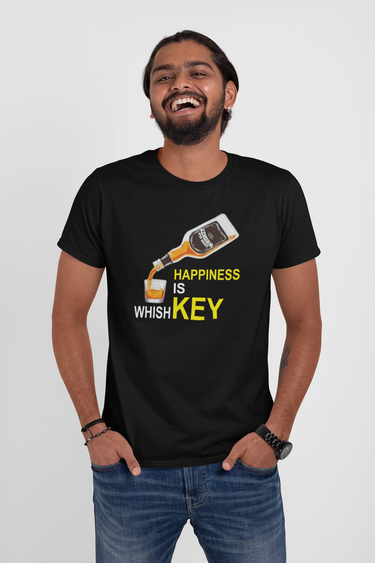 Happiness is whishkey premium cotton unisex t shirts On Sale - Image 11