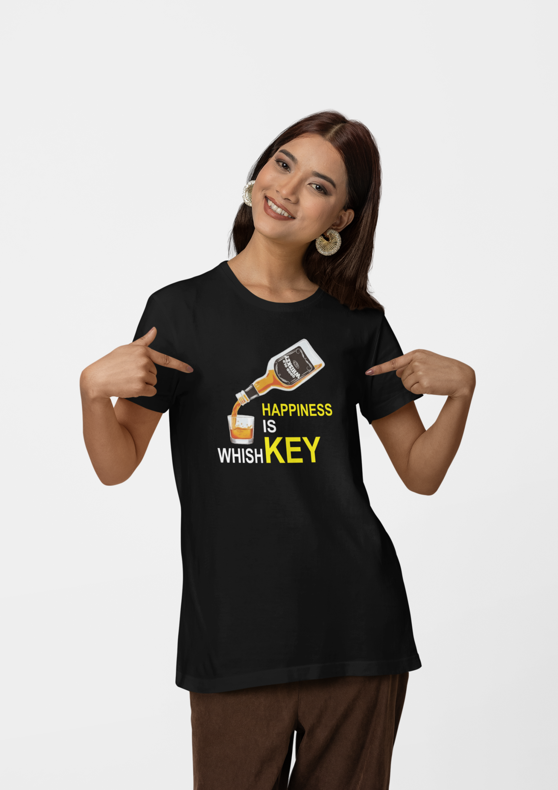Happiness is whishkey premium cotton unisex t shirts On Sale - Image 12