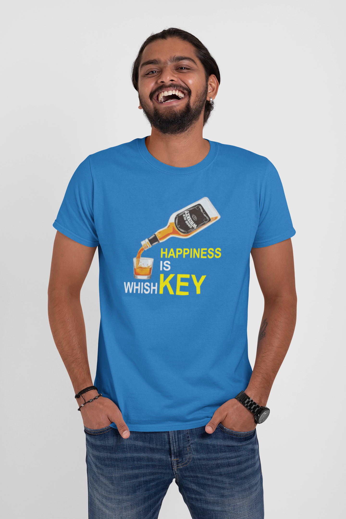 Happiness is whishkey premium cotton unisex t shirts On Sale - Image 13