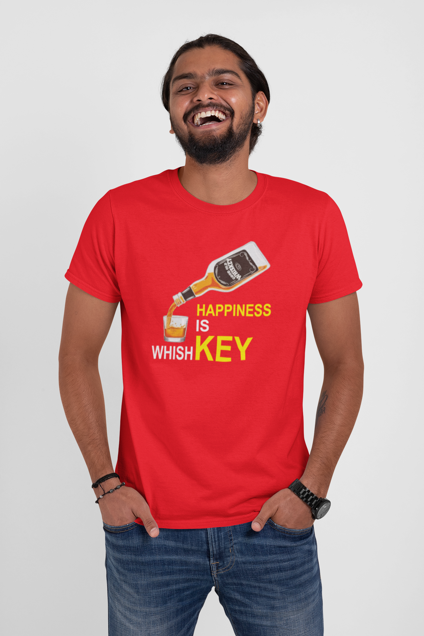Happiness is whishkey premium cotton unisex t shirts On Sale - Image 5