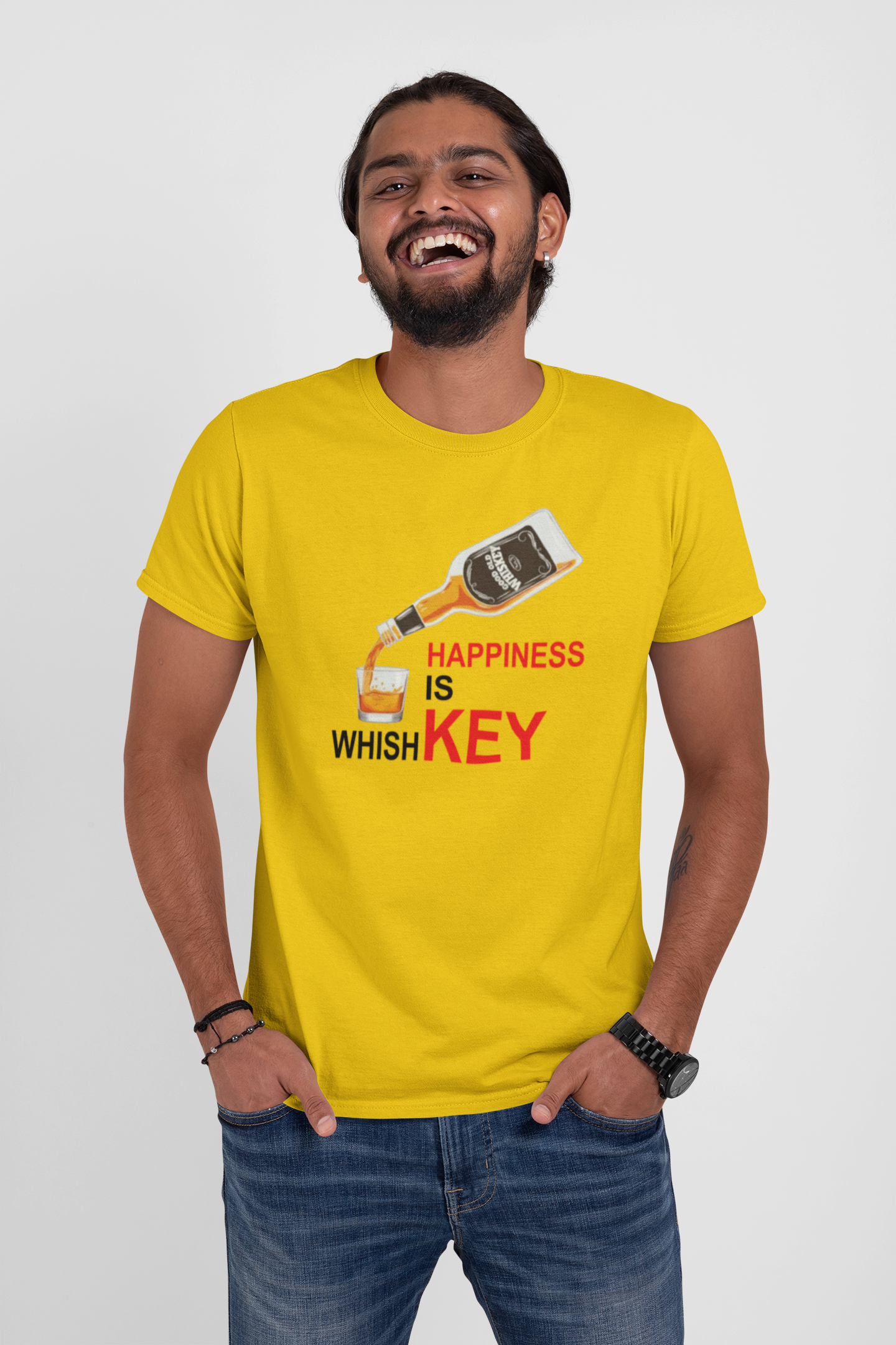 Happiness is whishkey premium cotton unisex t shirts On Sale - Image 9