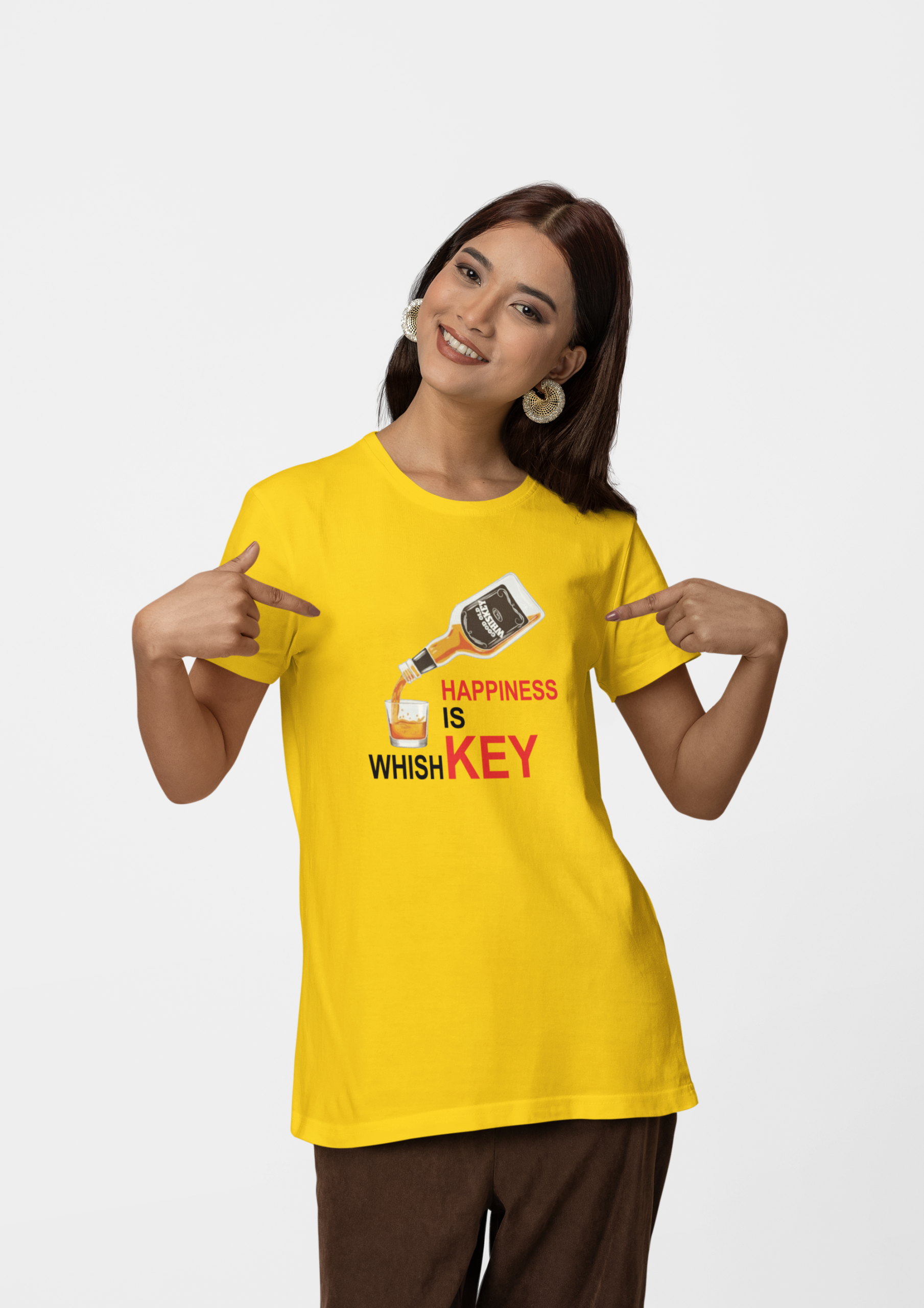 Happiness is whishkey premium cotton unisex t shirts On Sale - Image 10