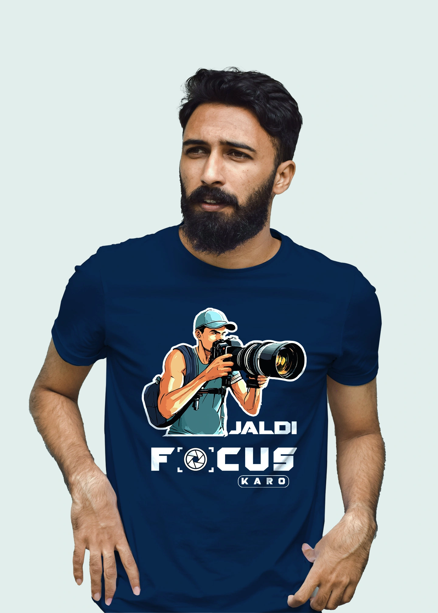 Camera man jaldi focus karo premium cotton unisex t shirts - Image 5