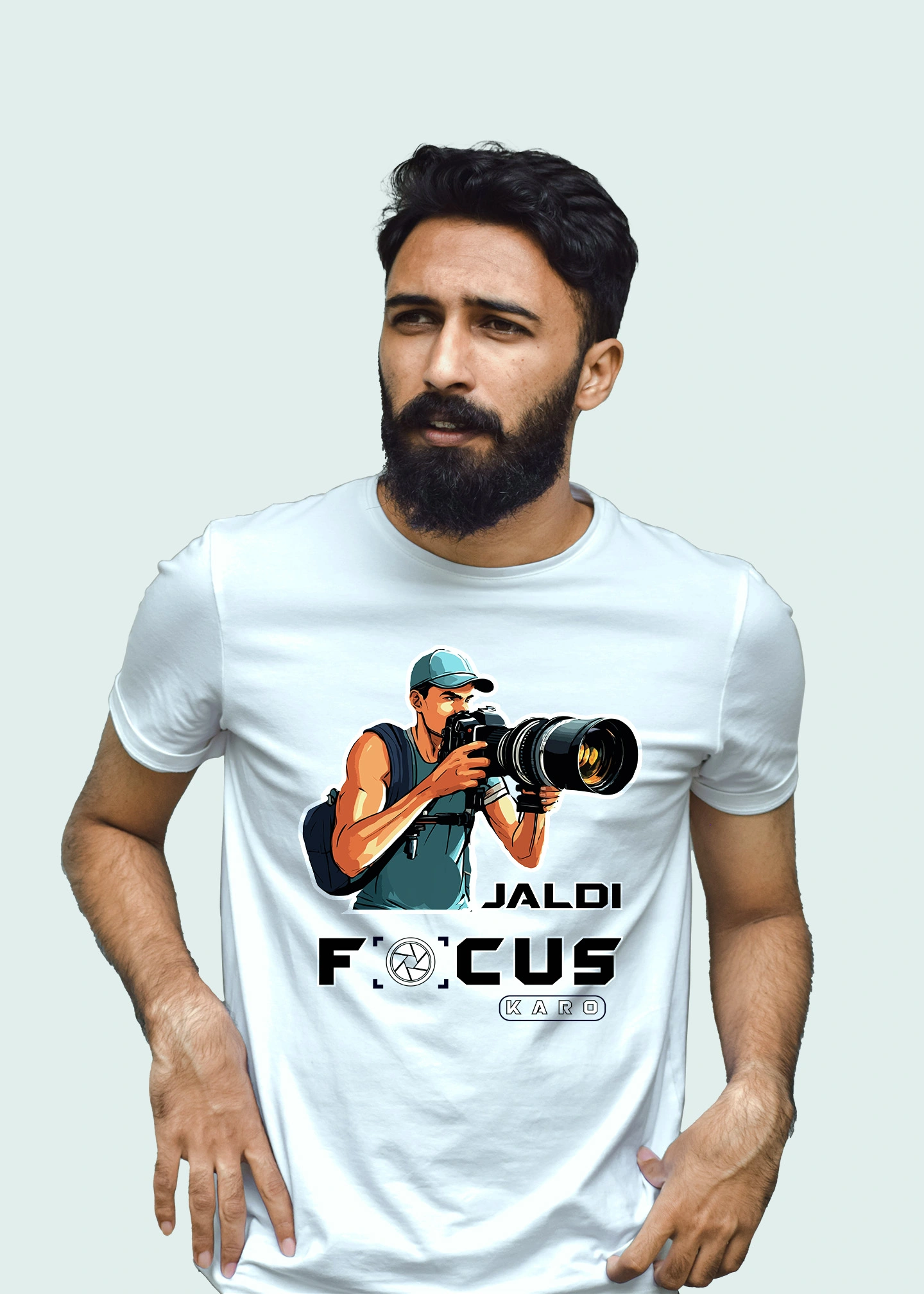 Camera man jaldi focus karo premium cotton unisex t shirts - Image 7