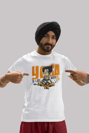 Yoga Printed Premium cotton half sleeve unisex t shirts