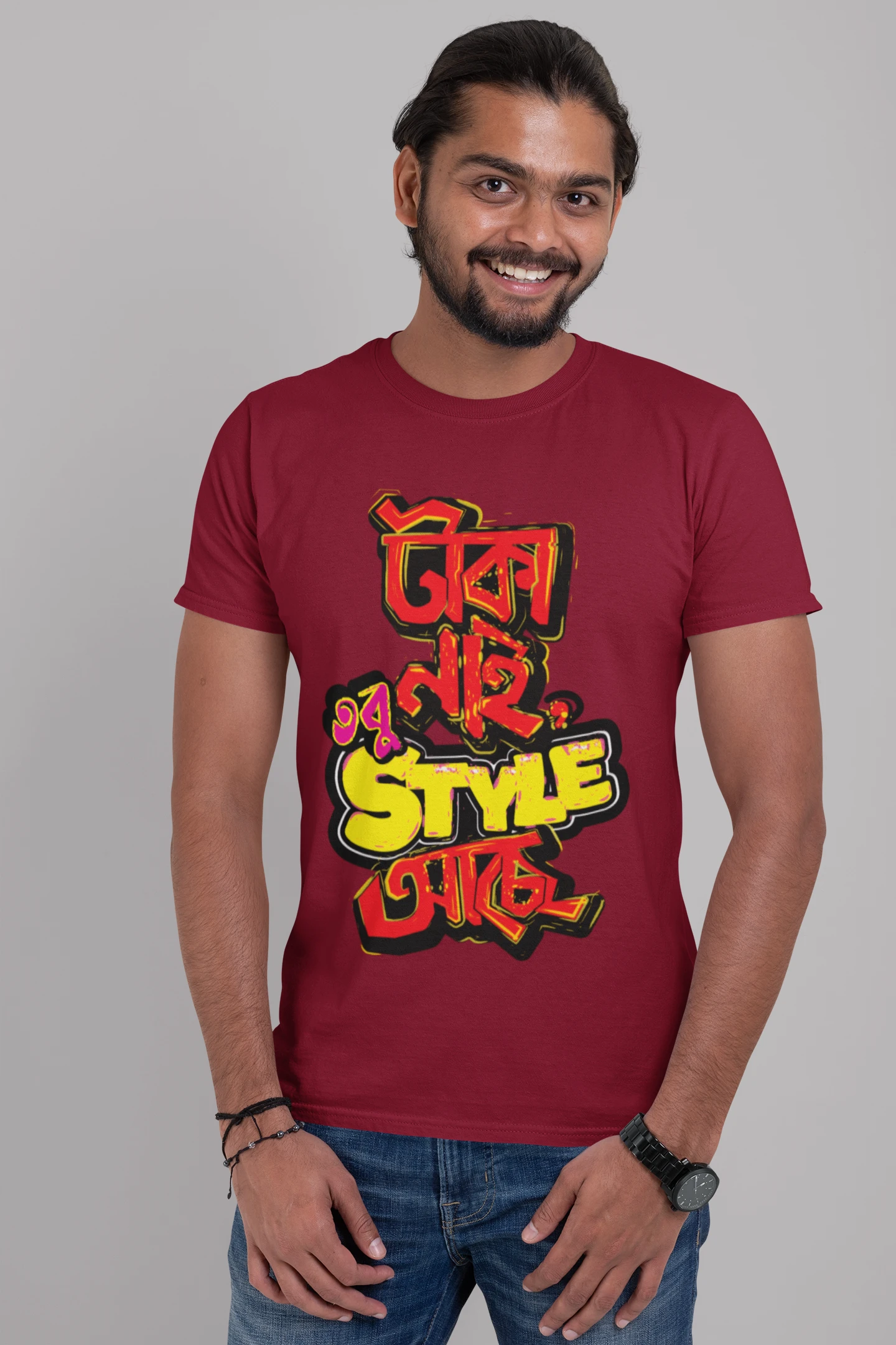 Taka nai tobu style ache premium cotton half sleeve unisex t shirts - Image 3